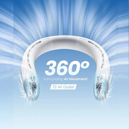 Ventilador de Cuello Portátil con Pantalla Digital